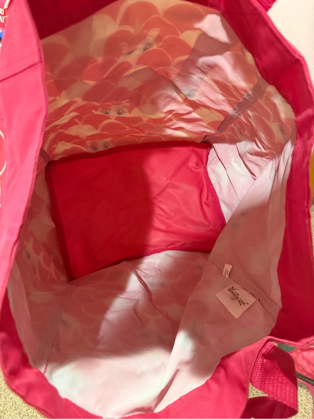 thirty-one Pink and White Unicorn Pattern Kids Tote Bag - Picture 3 of 3